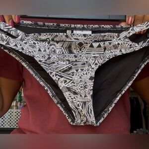 Forever 21 Black and White Patterned Swim Bottoms